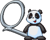 GIF animado (31325) Letra q oso panda