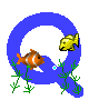 GIF animado (31491) Letra q peces
