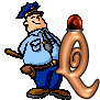 GIF animado (43782) Letra q policia