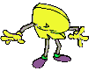 GIF animado (39754) Letra r amarilla brazos piernas