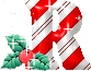 GIF animado (41108) Letra r caramelos navidad