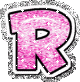 GIF animado (33377) Letra r corazones glitter rosa