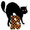 GIF animado (38218) Letra r gato negro