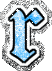 GIF animado (32864) Letra r glitter azul