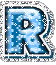 GIF animado (32917) Letra r glitter azul