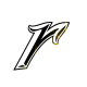 GIF animado (34224) Letra r glitter negra