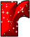 GIF animado (34448) Letra r glitter roja