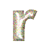 GIF animado (34528) Letra r glitter transparente