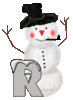 GIF animado (41227) Letra r hombre nieve