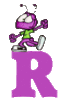 GIF animado (30111) Letra r hormiga