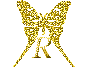 GIF animado (30468) Letra r mariposa oro