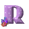 GIF animado (30575) Letra r mariposa romantica