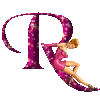 GIF animado (34139) Letra r mujer glitter