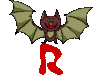 GIF animado (38317) Letra r murcielagos halloween