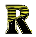 GIF animado (42106) Letra r negra amarilla