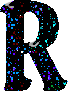 Imagen GIF de Letra r negra colores animado