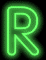 GIF animado (42266) Letra r neon verde