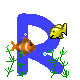 GIF animado (31492) Letra r peces