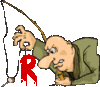 GIF animado (35707) Letra r pesca