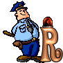 GIF animado (43783) Letra r policia