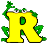 GIF animado (31794) Letra r rana