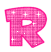GIF animado (32737) Letra r rosa glitter