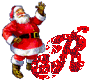 GIF animado (41548) Letra r santa claus