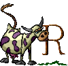 GIF animado (32250) Letra r vaca