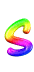 GIF animado (40240) Letra s arco iris