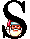 GIF animado (40851) Letra s cabeza papa noel