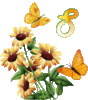 GIF animado (36958) Letra s flores mariposas