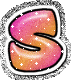 GIF animado (33620) Letra s glitter fiesta