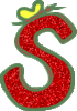 GIF animado (33996) Letra s glitter mariposa
