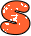 GIF animado (34225) Letra s glitter naranja
