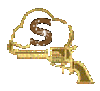 GIF animado (34412) Letra s glitter pistola