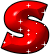GIF animado (34449) Letra s glitter roja
