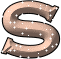 GIF animado (33245) Letra s glitter salmon
