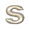 GIF animado (34529) Letra s glitter transparente