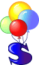 GIF animado (36600) Letra s globos