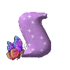 GIF animado (30576) Letra s mariposa romantica