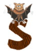 GIF animado (30978) Letra s murcielago vampiro