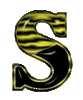 GIF animado (42107) Letra s negra amarilla