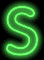 GIF animado (42268) Letra s neon verde