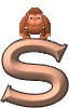 GIF animado (30805) Letra s orangutan