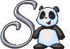 GIF animado (31327) Letra s oso panda