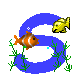 GIF animado (31493) Letra s peces