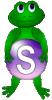 GIF animado (31821) Letra s rana verde