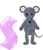 GIF animado (32091) Letra s raton gris