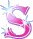 GIF animado (44955) Letra s rosa diamantes