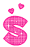 GIF animado (32738) Letra s rosa glitter